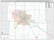 Waterloo-Cedar Falls Wall Map Premium Style